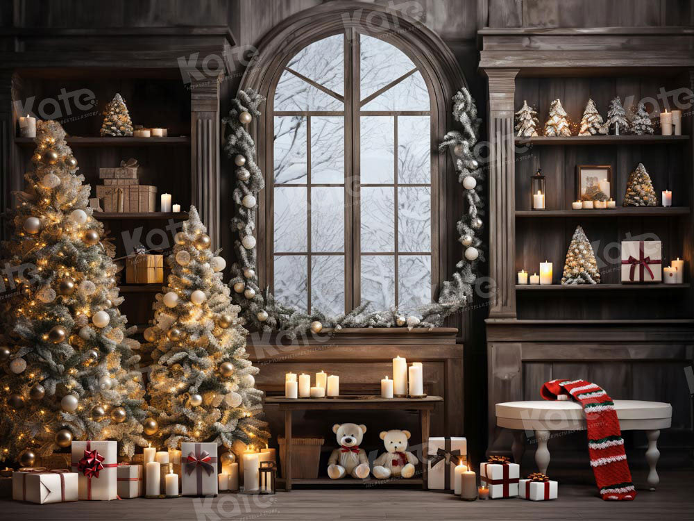 Kate Christmas Tree Candle Gift Backdrop Designed by Emetselch - Kate Backdrop AU