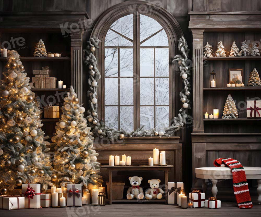 Kate Christmas Tree Candle Gift Backdrop Designed by Emetselch - Kate Backdrop AU