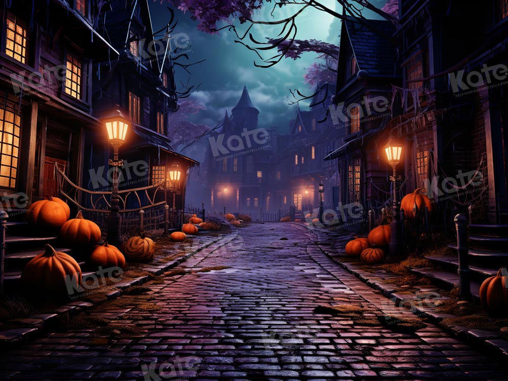 Kate Halloween Night Street Backdrop Designed by Chain Photography - Kate Backdrop AU
