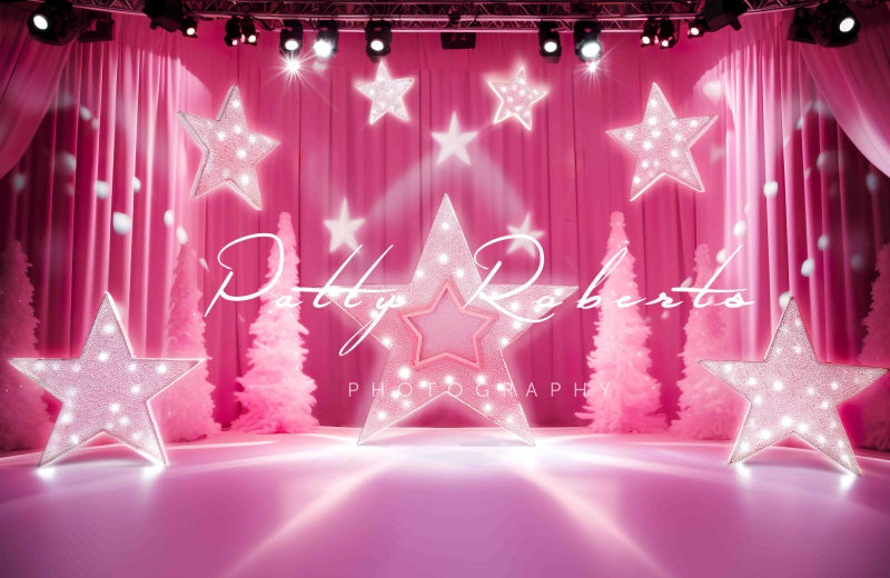 Kate Pink Star Stage Backdrop Designed by Patty Robertss - Kate Backdrop AU