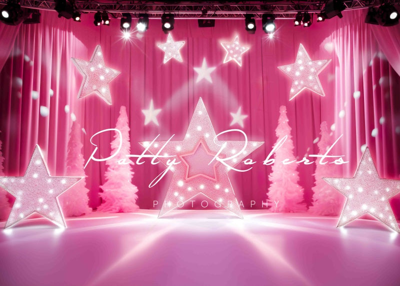 Kate Pink Star Stage Backdrop Designed by Patty Robertss - Kate Backdrop AU