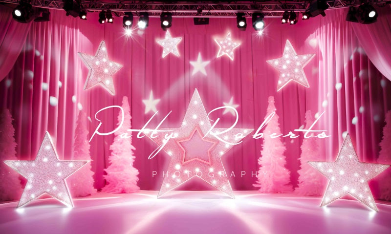 Kate Pink Star Stage Backdrop Designed by Patty Robertss - Kate Backdrop AU