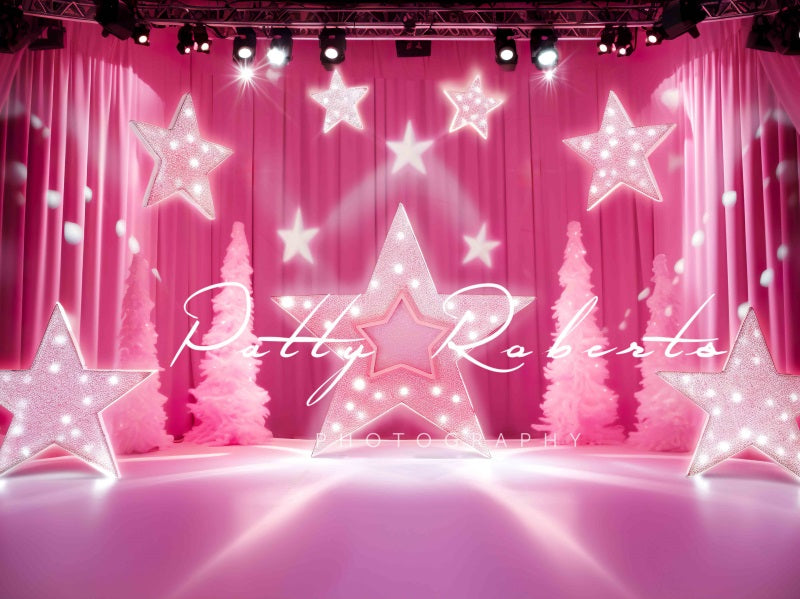 Kate Pink Star Stage Backdrop Designed by Patty Robertss - Kate Backdrop AU