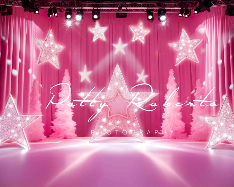 Kate Pink Star Stage Backdrop Designed by Patty Robertss - Kate Backdrop AU