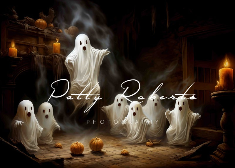 Kate Spooky Halloween Ghosts Backdrop Designed by Patty Robertss - Kate Backdrop AU