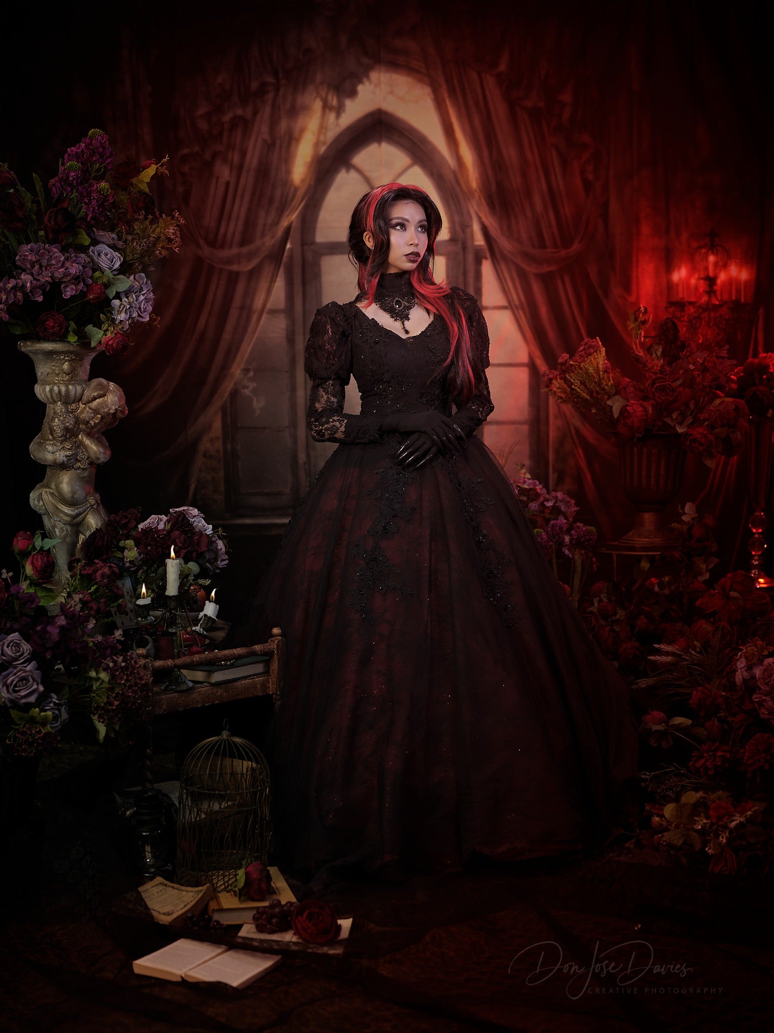 Kate Halloween Dark Stage Curtain Backdrop Designed by Emetselch - Kate Backdrop AU