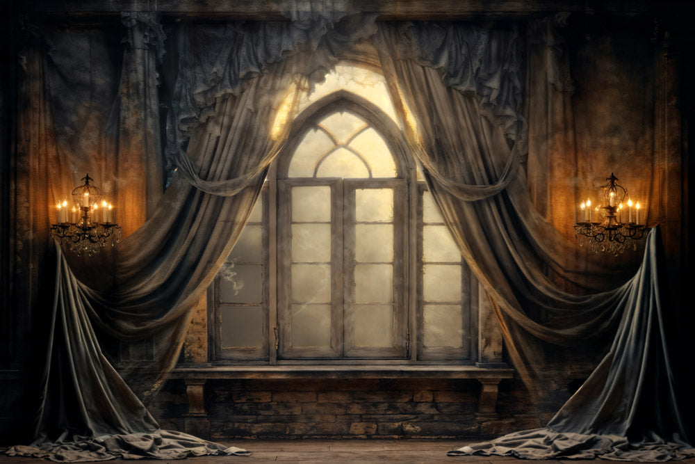 Kate Halloween Dark Stage Curtain Backdrop Designed by Emetselch - Kate Backdrop AU