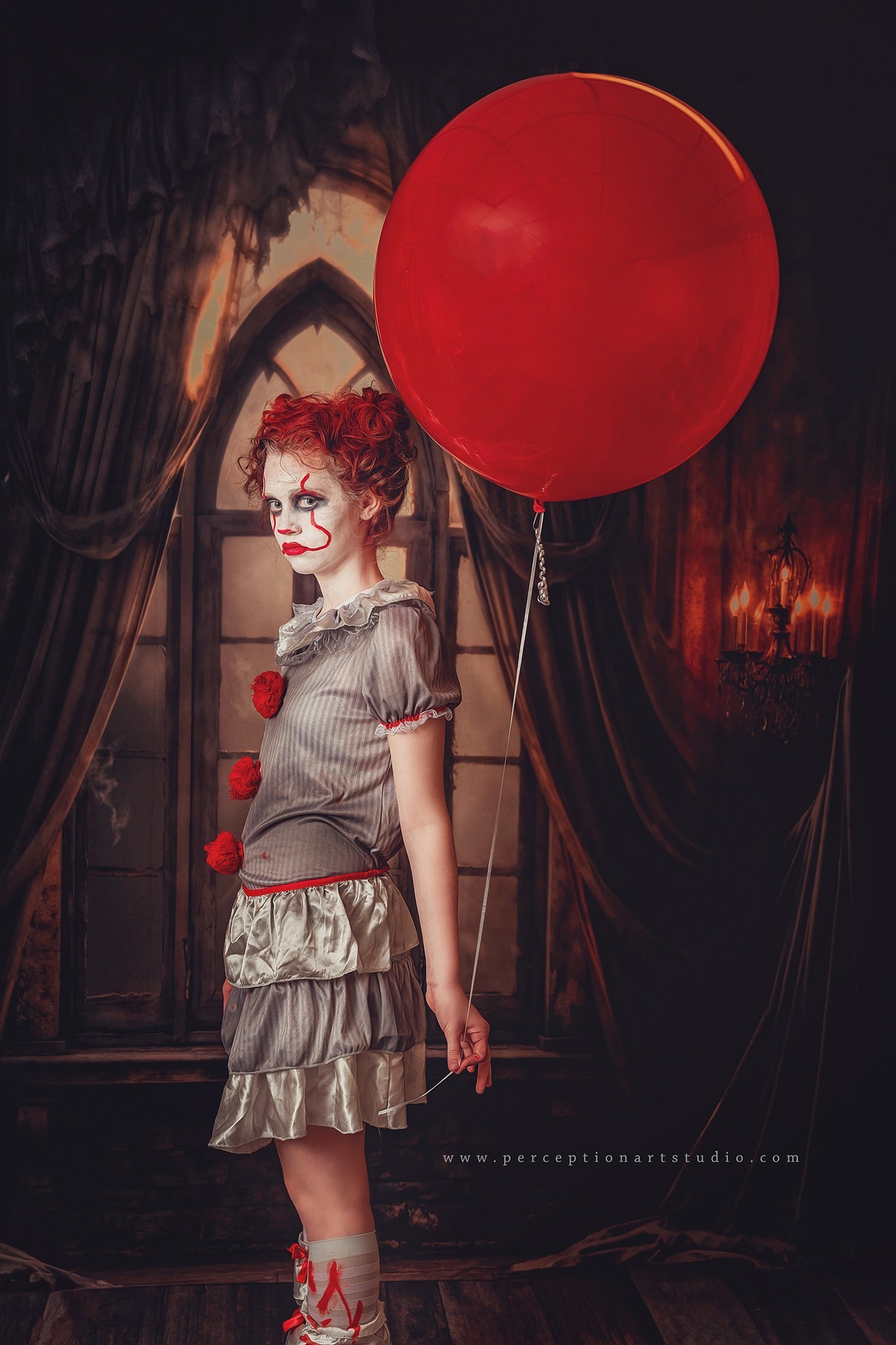 Kate Halloween Dark Stage Curtain Backdrop Designed by Emetselch - Kate Backdrop AU