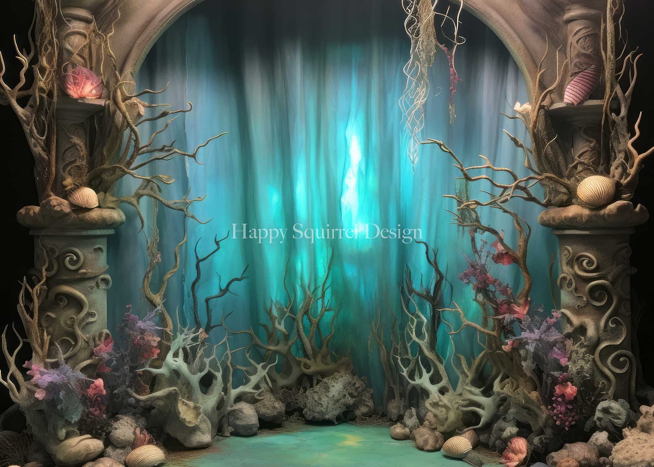 Kate Coral Pillars Backdrop Designed by Happy Squirrel Design - Kate Backdrop AU