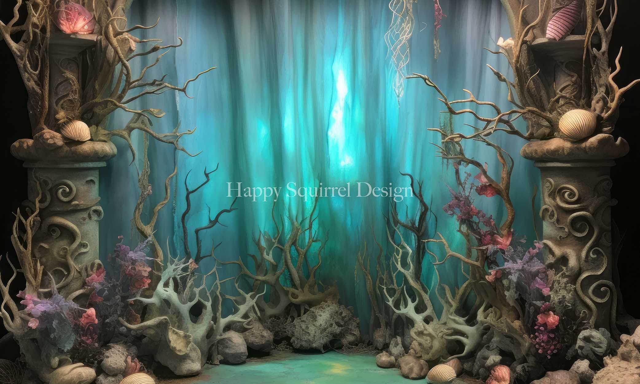 Kate Coral Pillars Backdrop Designed by Happy Squirrel Design - Kate Backdrop AU