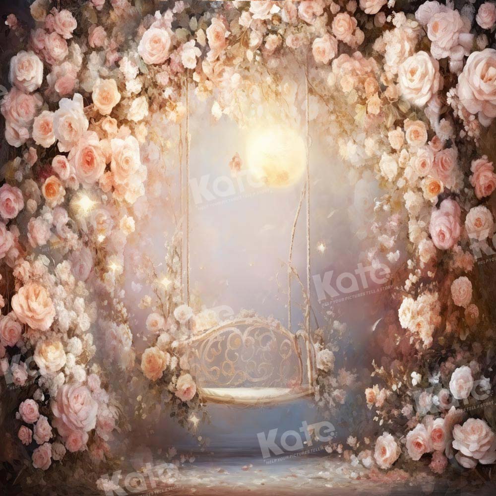 Kate Fine Art Pink Flower Swing Backdrop Designed by Chain Photography - Kate Backdrop AU