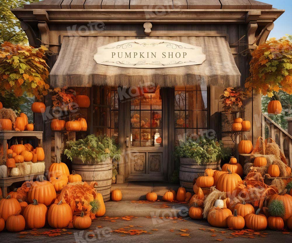 Kate Fall Pumpkin Shop Backdrop Designed by Emetselch - Kate Backdrop AU