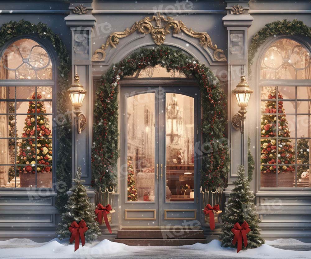 Kate Christmas Snow Shop Backdrop Designed by Emetselch - Kate Backdrop AU