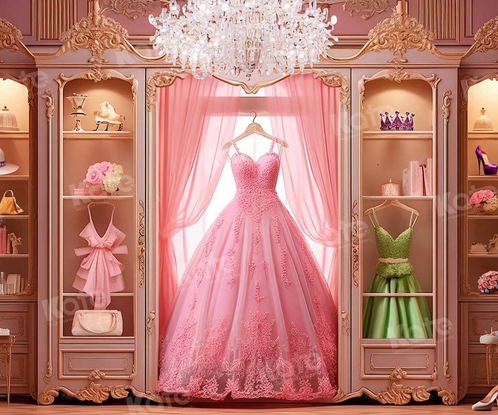 Kate Bedroom Wardrobe Crystal Lamp Backdrop Designed by Emetselch - Kate Backdrop AU