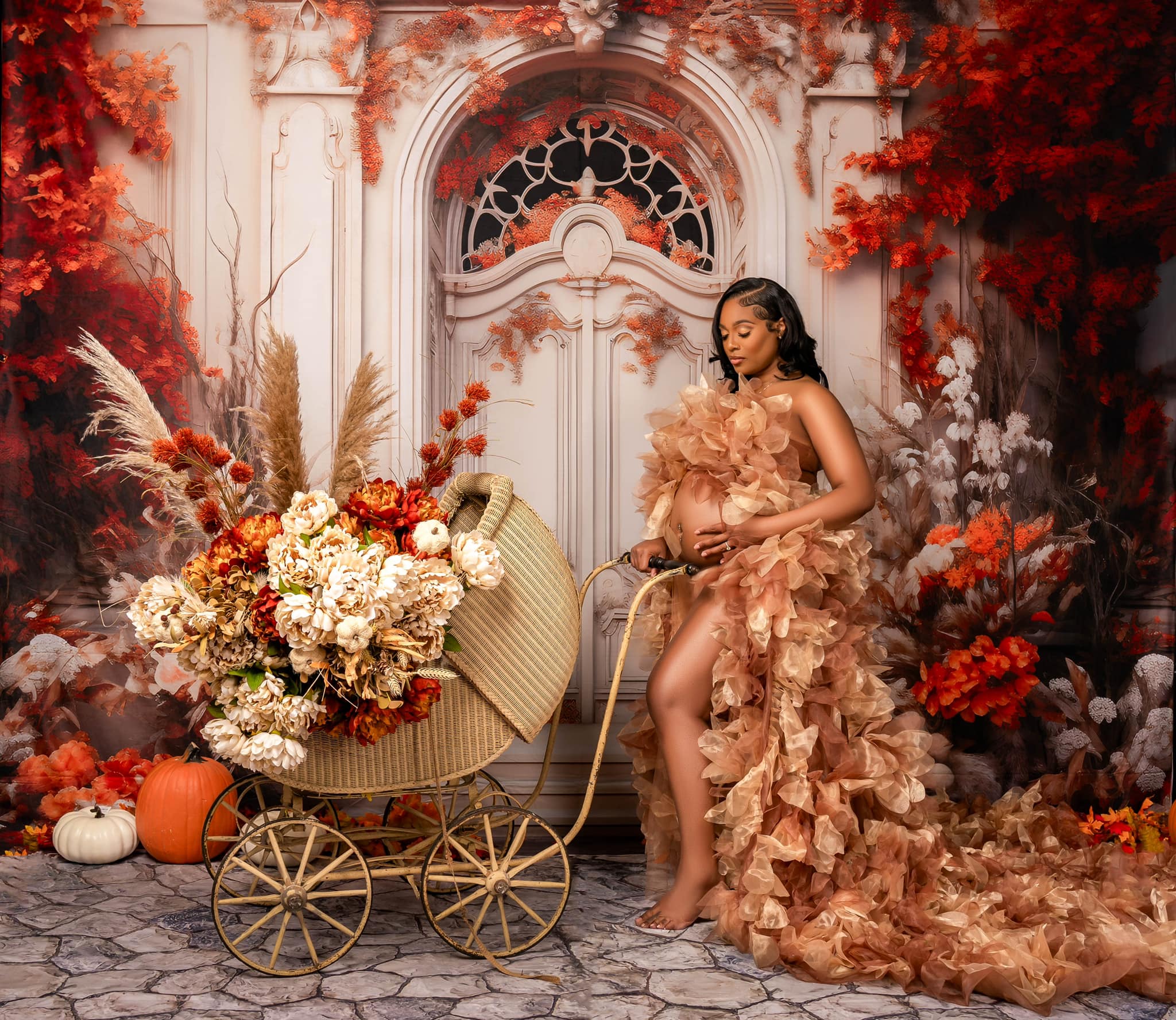 Kate Autumn Painted Fine Art White Door Backdrop for Photography - Kate Backdrop AU