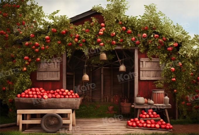 Kate Autumn/Fall Apple Farm Backdrop Designed by Emetselch - Kate Backdrop AU