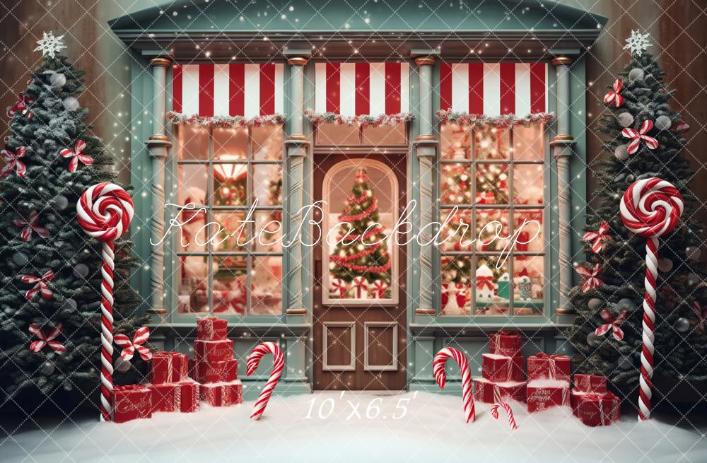 Kate Christmas Candy Store Backdrop Designed by Emetselch - Kate Backdrop AU