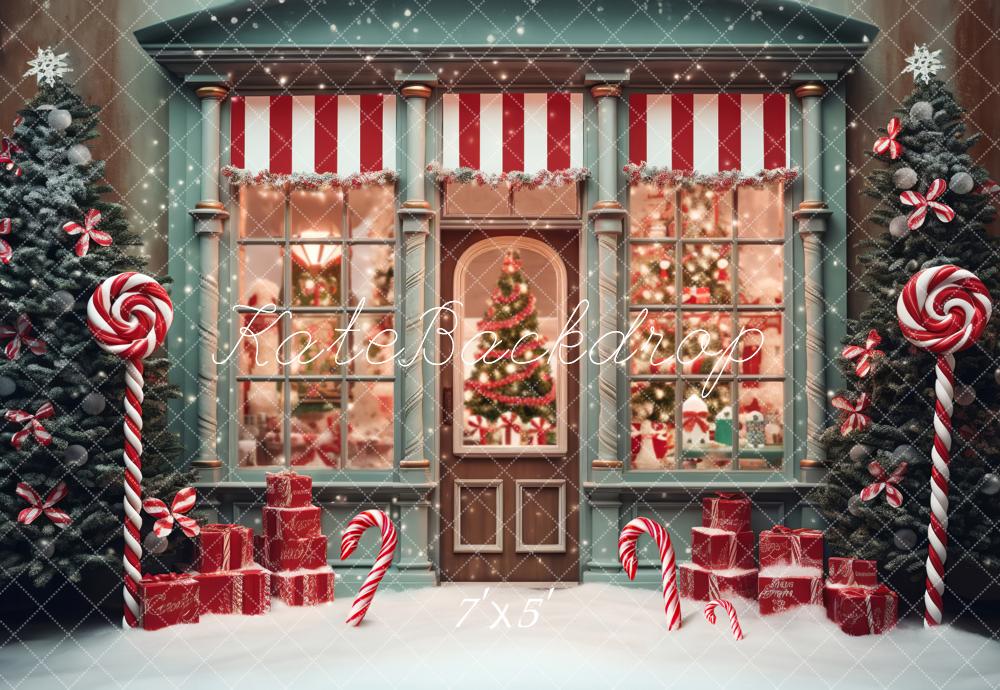 Kate Christmas Candy Store Backdrop Designed by Emetselch - Kate Backdrop AU