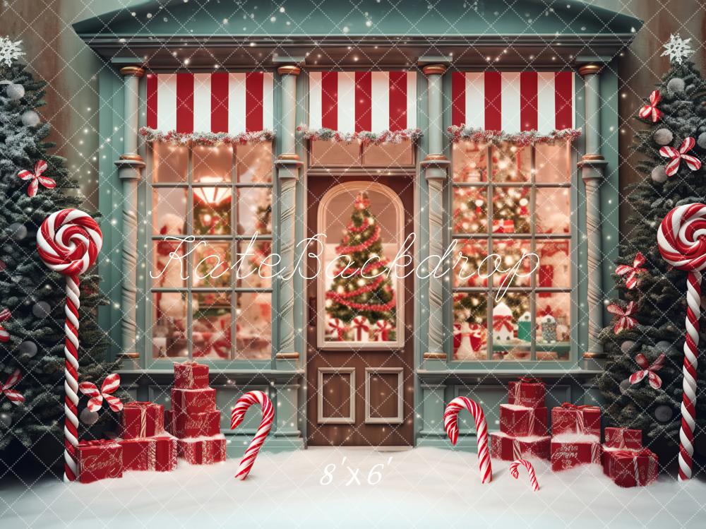 Kate Christmas Candy Store Backdrop Designed by Emetselch - Kate Backdrop AU