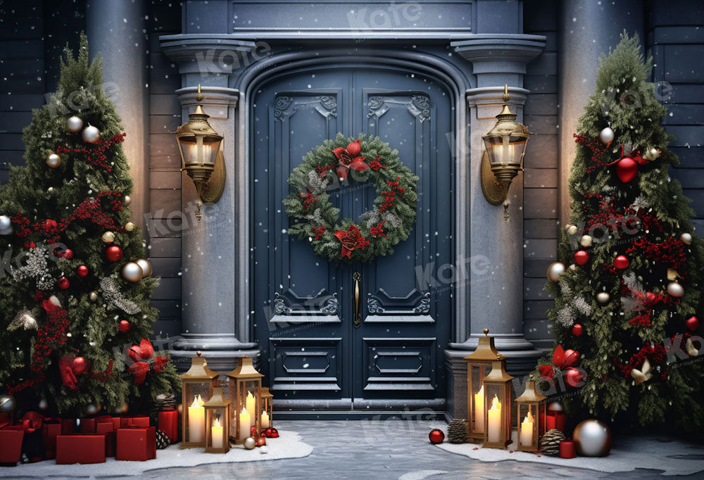Kate Christmas Door Tree Backdrop Designed by Emetselch - Kate Backdrop AU