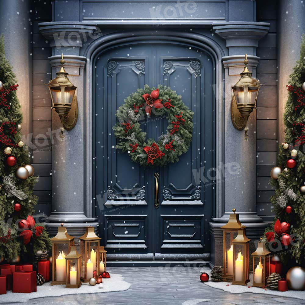 Kate Christmas Door Tree Backdrop Designed by Emetselch - Kate Backdrop AU
