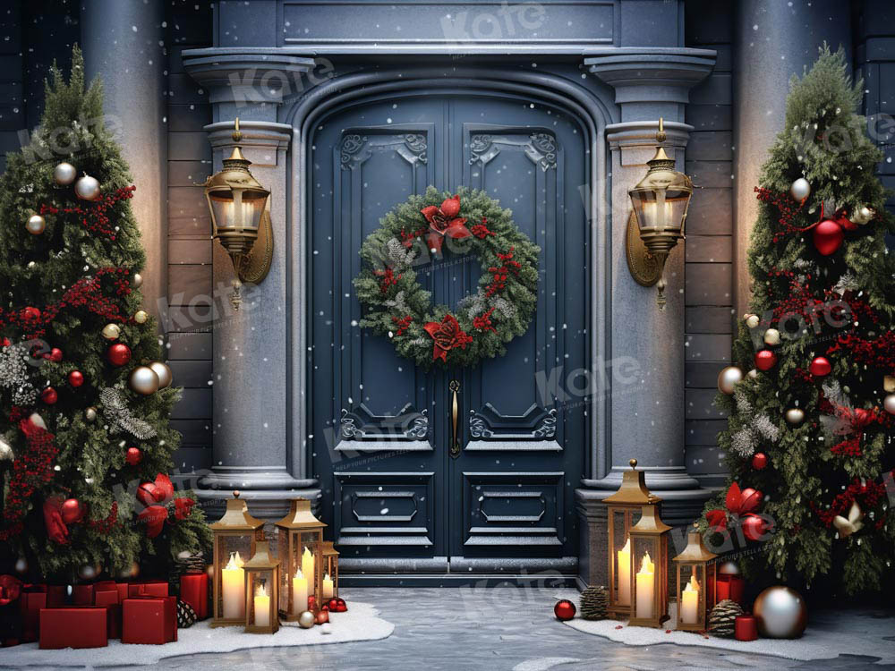 Kate Christmas Door Tree Backdrop Designed by Emetselch - Kate Backdrop AU