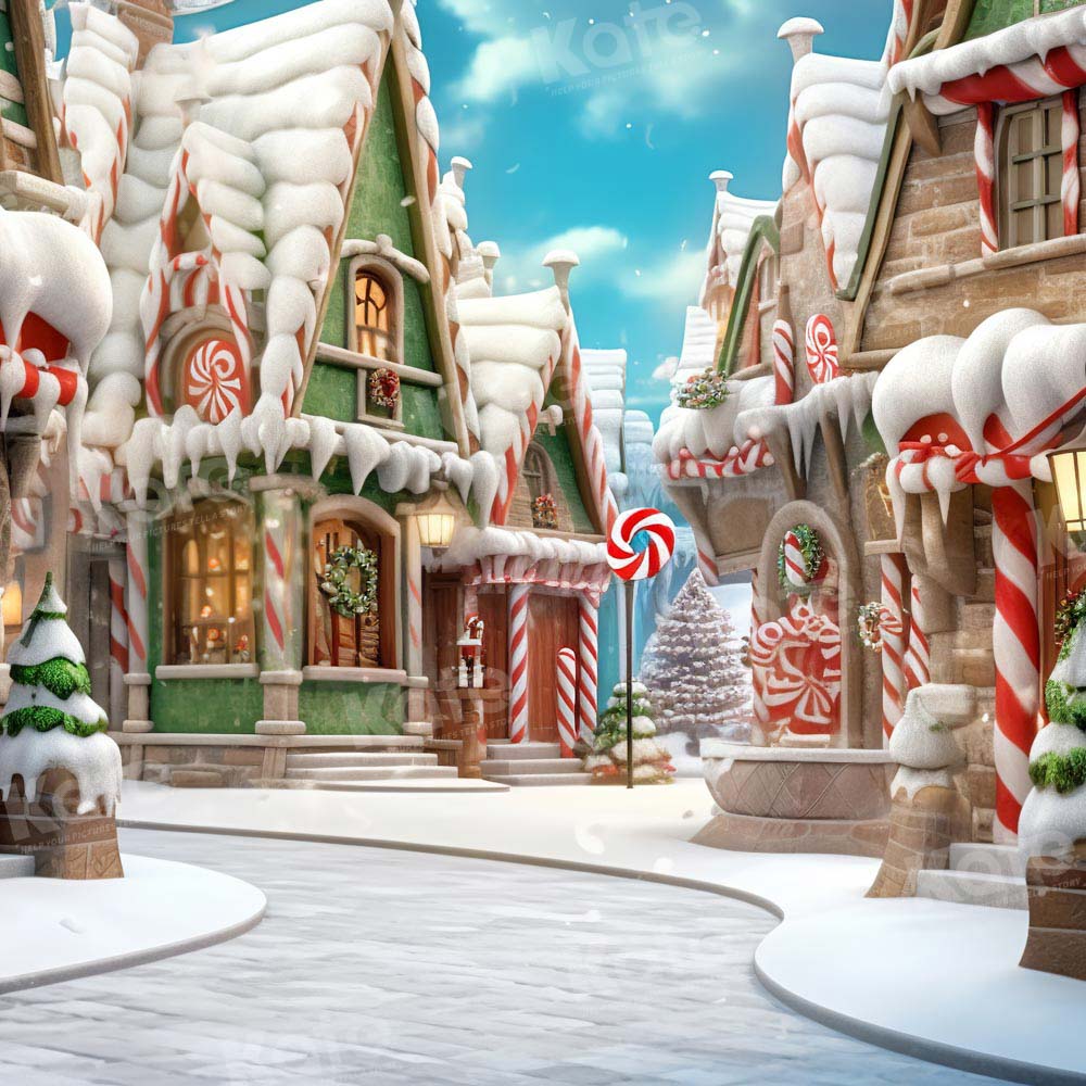 Kate Winter Christmas Town Backdrop Designed by Emetselch - Kate Backdrop AU