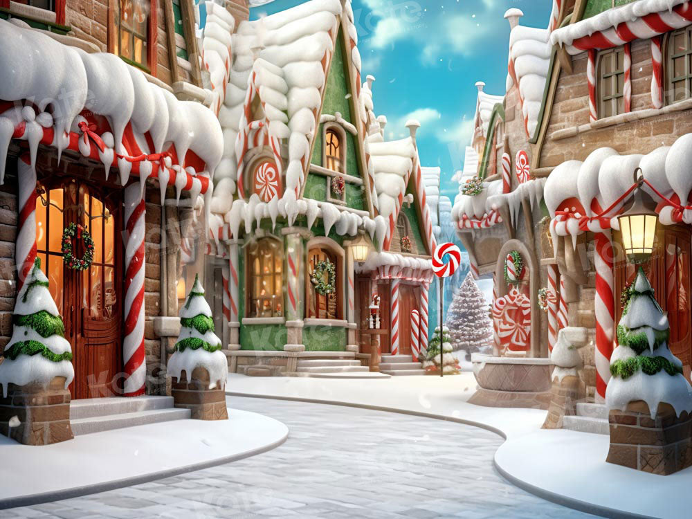 Kate Winter Christmas Town Backdrop Designed by Emetselch - Kate Backdrop AU