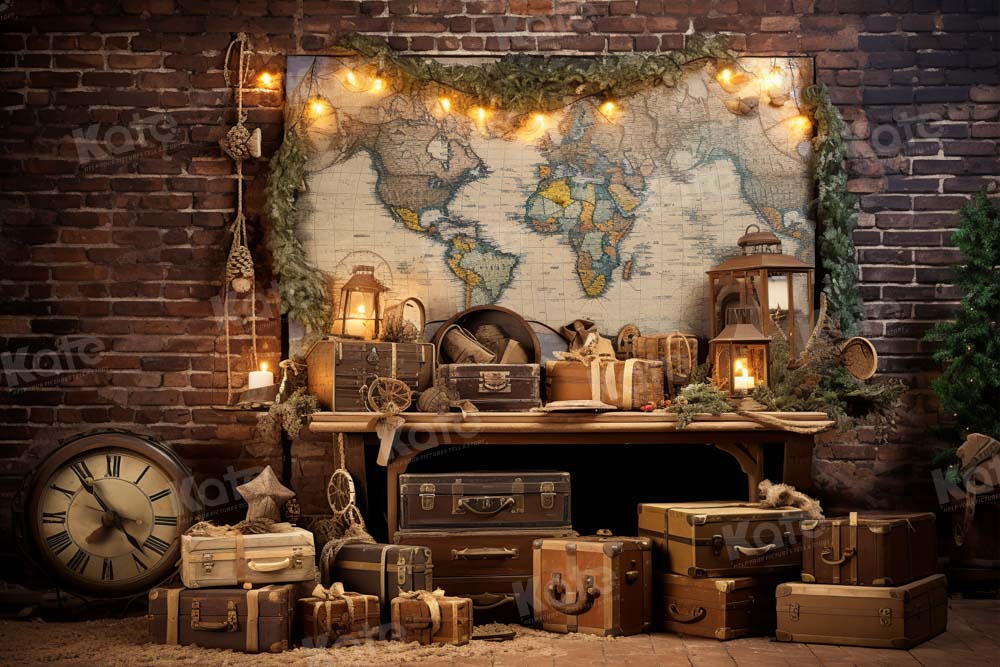 Kate Travel the World Map Backdrop Designed by Emetselch - Kate Backdrop AU