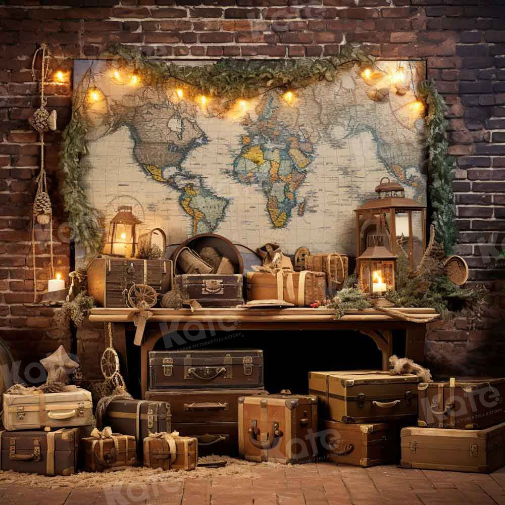 Kate Travel the World Map Backdrop Designed by Emetselch - Kate Backdrop AU