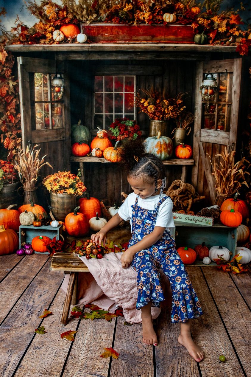Kate Autumn/Fall Pumpkin Shop Backdrop Designed by Emetselch - Kate Backdrop AU