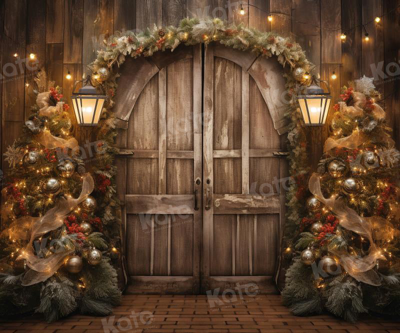 Kate Christmas Old Barn Backdrop for Photography - Kate Backdrop AU