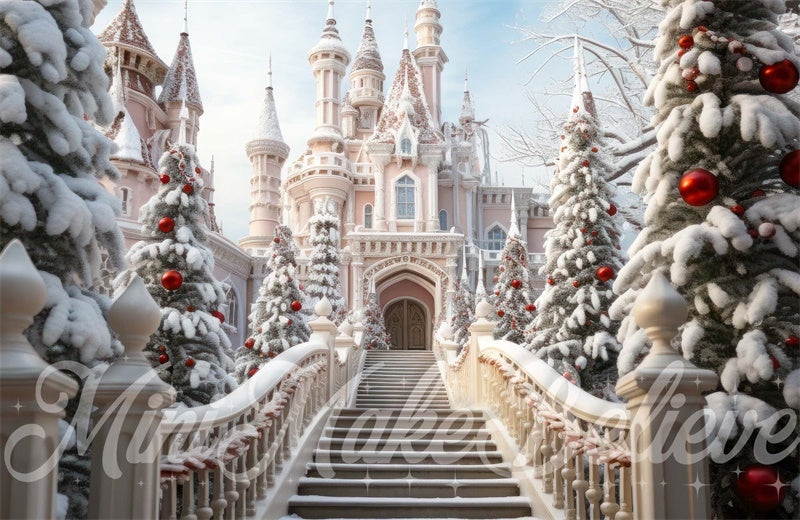 Kate Winter Christmas Castle Backdrop Designed by Mini MakeBelieve - Kate Backdrop AU