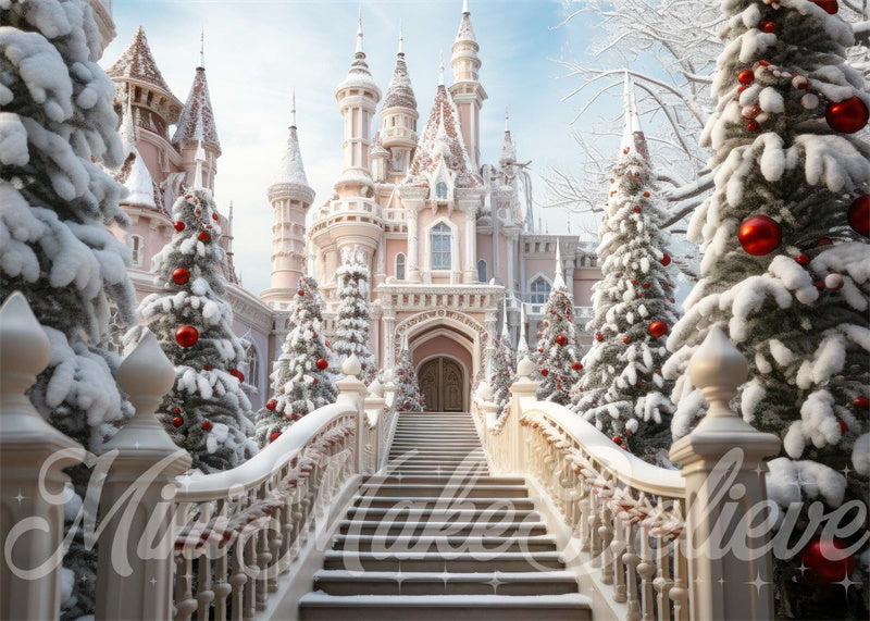 Kate Winter Christmas Castle Backdrop Designed by Mini MakeBelieve - Kate Backdrop AU
