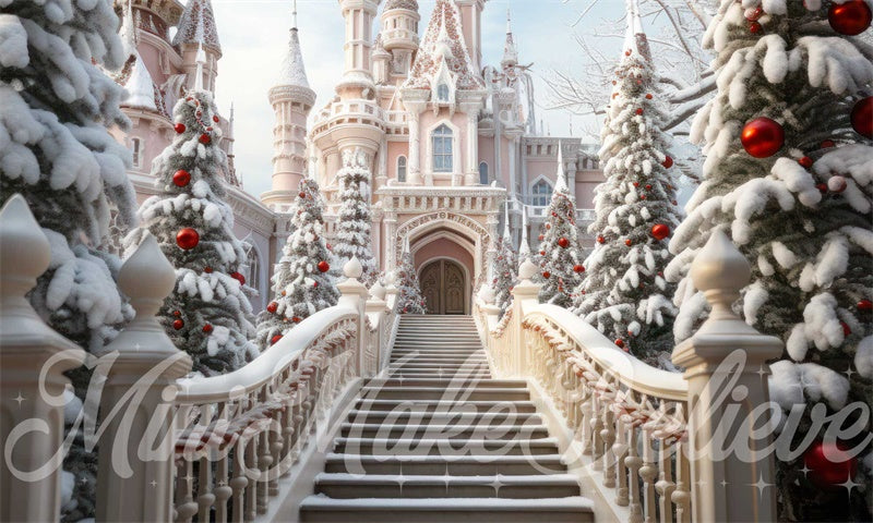 Kate Winter Christmas Castle Backdrop Designed by Mini MakeBelieve - Kate Backdrop AU