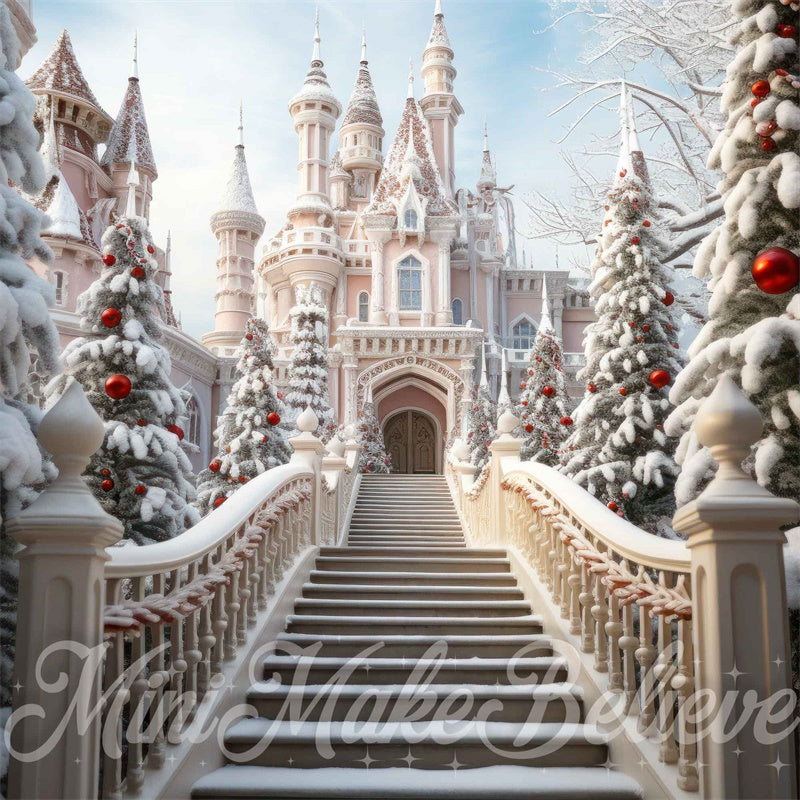 Kate Winter Christmas Castle Backdrop Designed by Mini MakeBelieve - Kate Backdrop AU