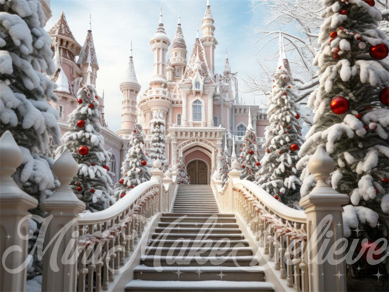 Kate Winter Christmas Castle Backdrop Designed by Mini MakeBelieve - Kate Backdrop AU