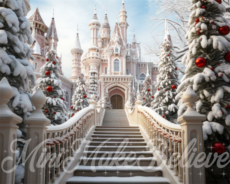 Kate Winter Christmas Castle Backdrop Designed by Mini MakeBelieve - Kate Backdrop AU