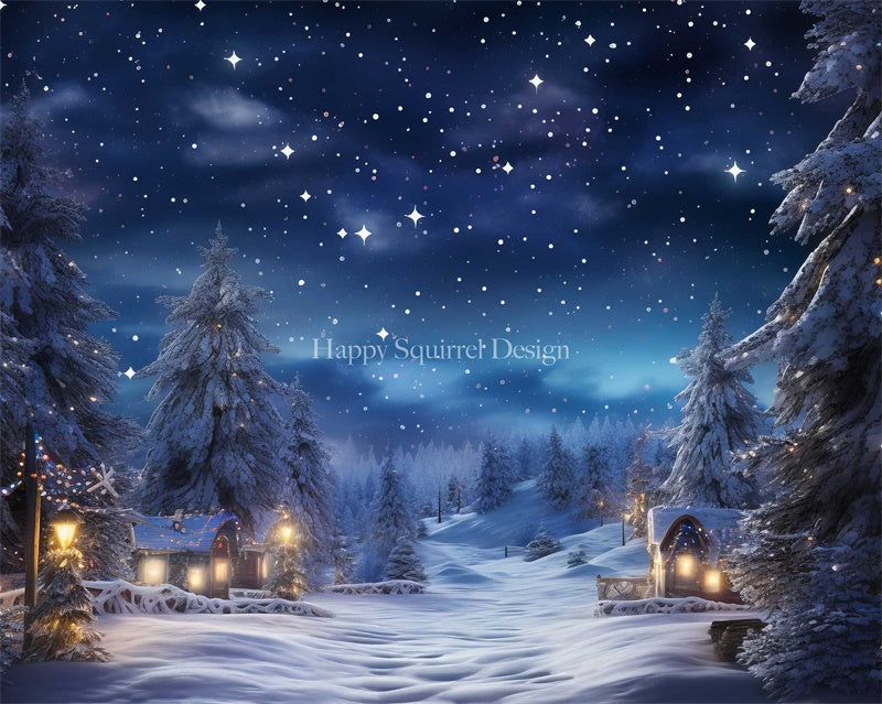 Kate Starry Snowfall Backdrop Designed by Happy Squirrel Design - Kate Backdrop AU
