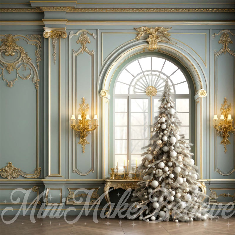 Kate Christmas Tree Backdrop Ornate Rococo Victorian Room Designed by Mini MakeBelieve - Kate Backdrop AU