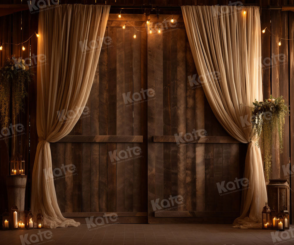 Kate Retro Brown Wood Wedding Backdrop for Photography - Kate Backdrop AU