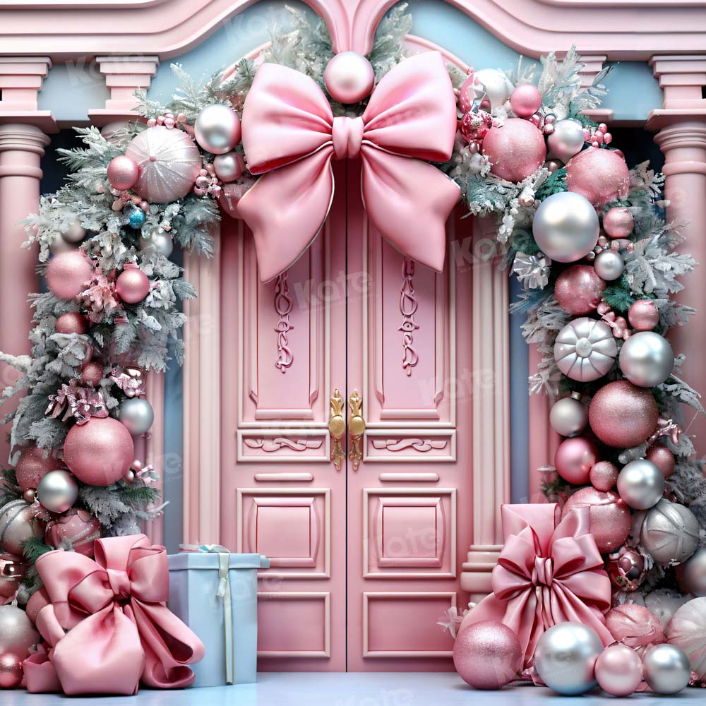 Kate Pink Christmas Bow Backdrop for Photography - Kate Backdrop AU