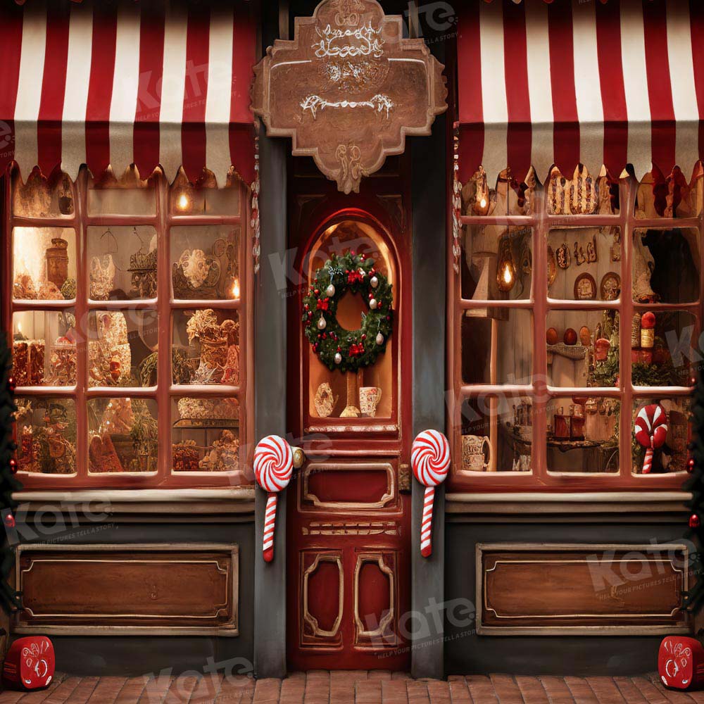 Kate Christmas Cookie Store Backdrop Designed by Emetselch - Kate Backdrop AU