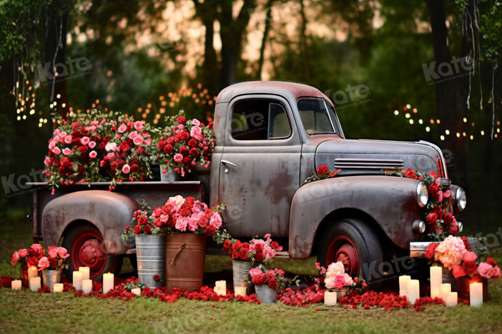 Kate Rose Truck Meadow Backdrop for Photography - Kate Backdrop AU