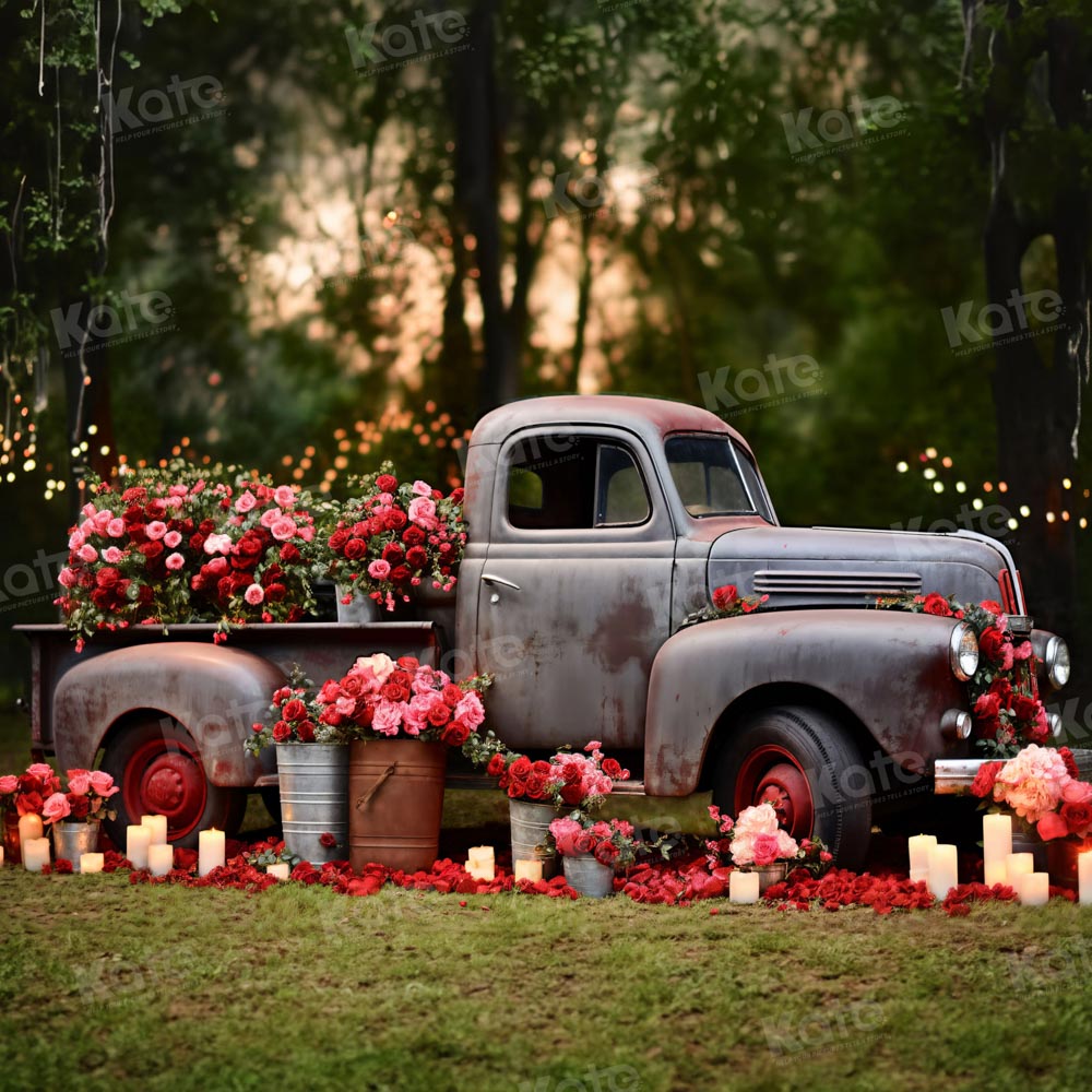 Kate Rose Truck Meadow Backdrop for Photography - Kate Backdrop AU