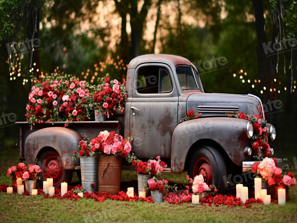 Kate Rose Truck Meadow Backdrop for Photography - Kate Backdrop AU