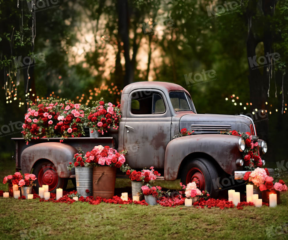 Kate Rose Truck Meadow Backdrop for Photography - Kate Backdrop AU