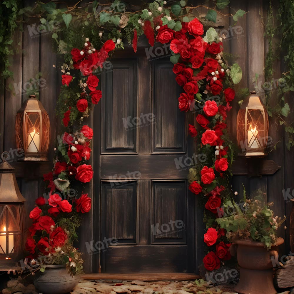 Kate Valentine Rose Wooden Door Backdrop for Photography - Kate Backdrop AU
