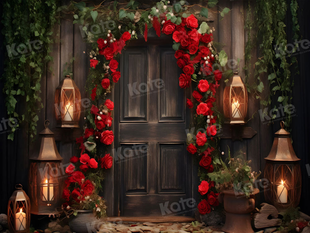 Kate Valentine Rose Wooden Door Backdrop for Photography - Kate Backdrop AU