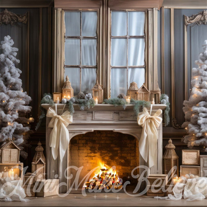 Kate Fireplace Christmas Backdrop Designed by Mini MakeBelieve - Kate Backdrop AU